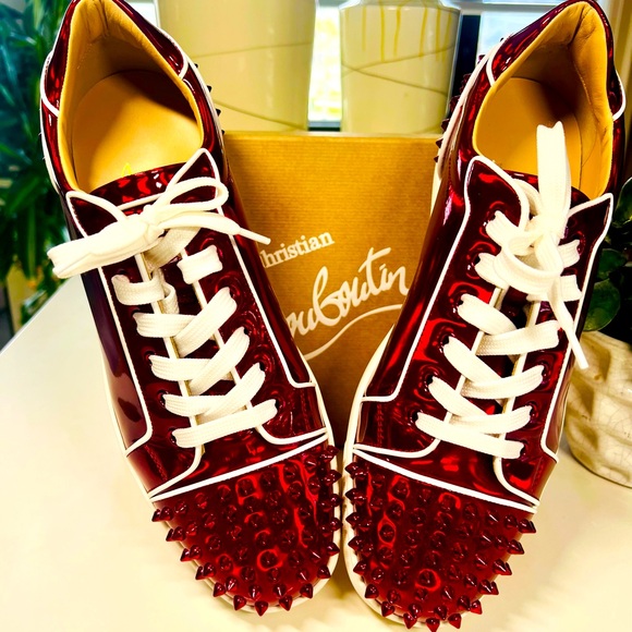 Christian Louboutin Seavaste 2 Orlato Flat Sneaker Red - Picture 4 of 6
